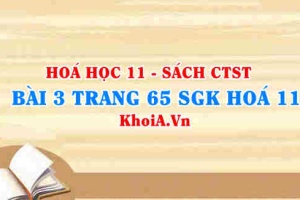 Bài 3 trang 65 SGK Hóa 11 Chân trời sáng tạo